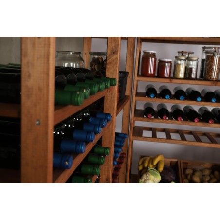 Regał Drewniany LSR półki mieszane 5+1 – brązowy