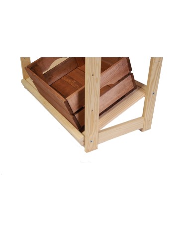 Regały/meble wielofunkcyjne - Regał Drewniany LSR półki mieszane 4 + 1 + 1 - product 16