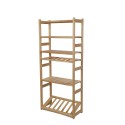 Regał Drewniany LSR półki mieszane 4 + 1 + 1