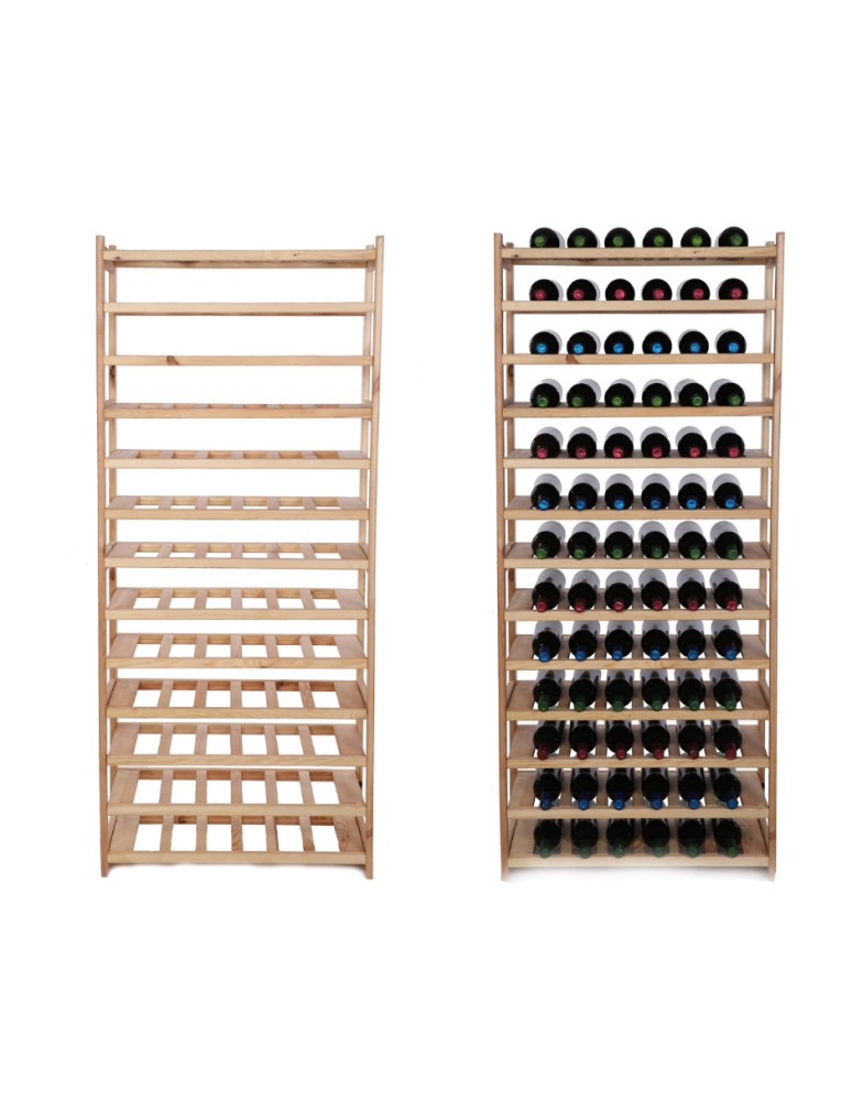 Regały/meble wielofunkcyjne - Regał Drewniany LSR – 13 półek na wino - produkt MODO24.PL 1