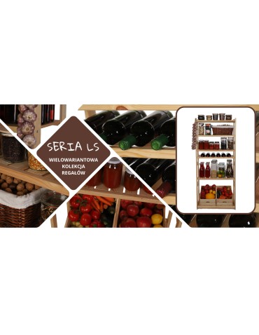 Regały/meble wielofunkcyjne - Regał Drewniany LSR – 13 półek na wino – brązowy - product 10