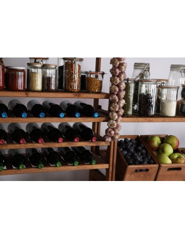 Regały/meble wielofunkcyjne - Regał Drewniany LSR – 13 półek na wino – brązowy - product 16