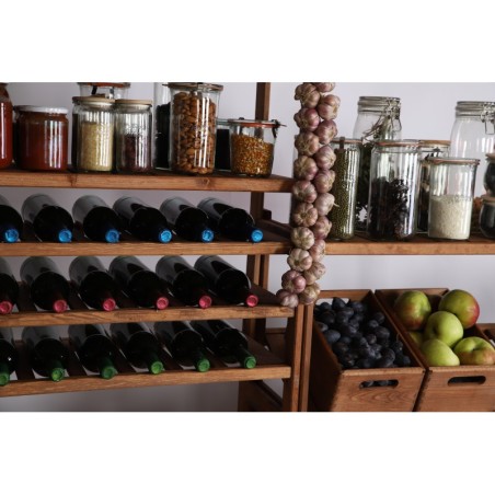 Regał Drewniany LSR – 13 półek na wino – brązowy