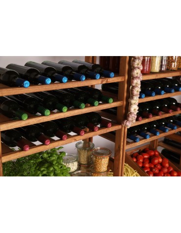 Regały/meble wielofunkcyjne - Regał Drewniany LSR – 13 półek na wino – brązowy - product 17