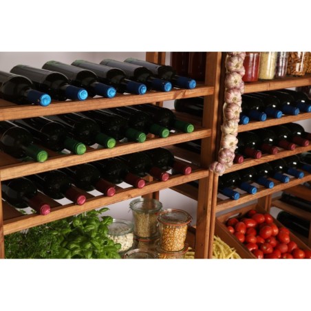 Regał Drewniany LSR – 13 półek na wino – brązowy