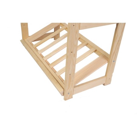 Regał Drewniany LSR – 4 półki na skrzynki