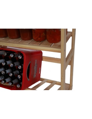 Regały/meble wielofunkcyjne - Regał Drewniany LSR – 4 półki na skrzynki - product 7