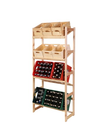 Regał Drewniany LSR – 4 półki na skrzynki - product 2