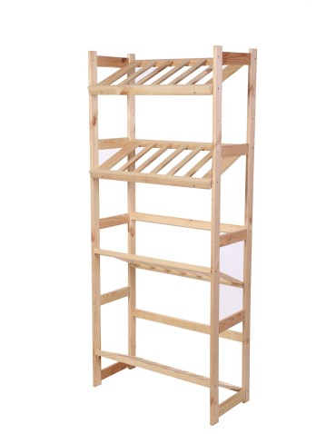 Regały/meble wielofunkcyjne - Regał Drewniany LSR – 4 półki na skrzynki - product 3