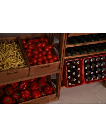 Regały/meble wielofunkcyjne - Regał Drewniany LSR – 4 półki na skrzynki – brązowy - product 13