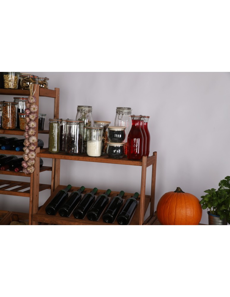 Regały/meble wielofunkcyjne - Regał Drewniany LSR – 4 półki proste – brązowy - product MODO24.PL 15