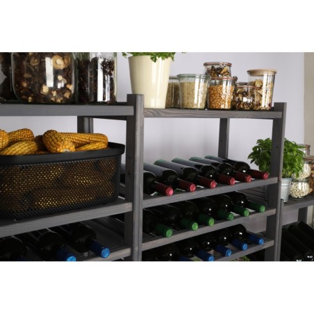 Regał Drewniany LSR – 4 półki proste – szary