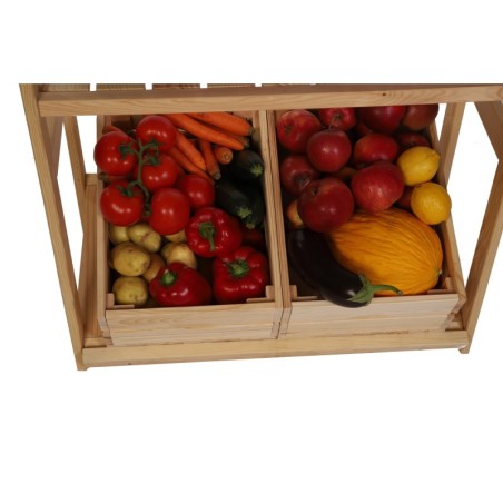 Regał Drewniany LSR – 3 półki na skrzynki