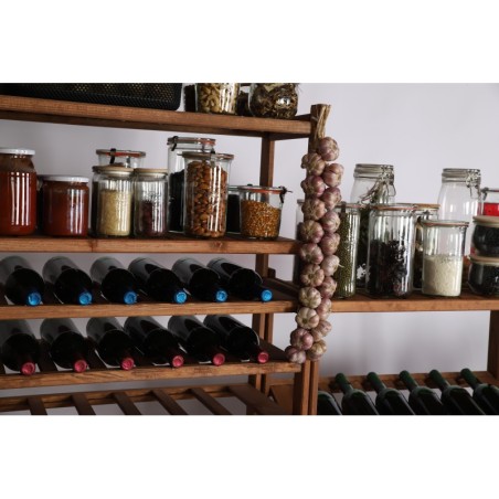 Regał Drewniany LSR – 3 półki na skrzynki – brązowy