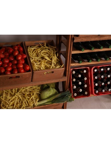 Regały/meble wielofunkcyjne - Regał Drewniany LSR – 3 półki na skrzynki – brązowy - product 18