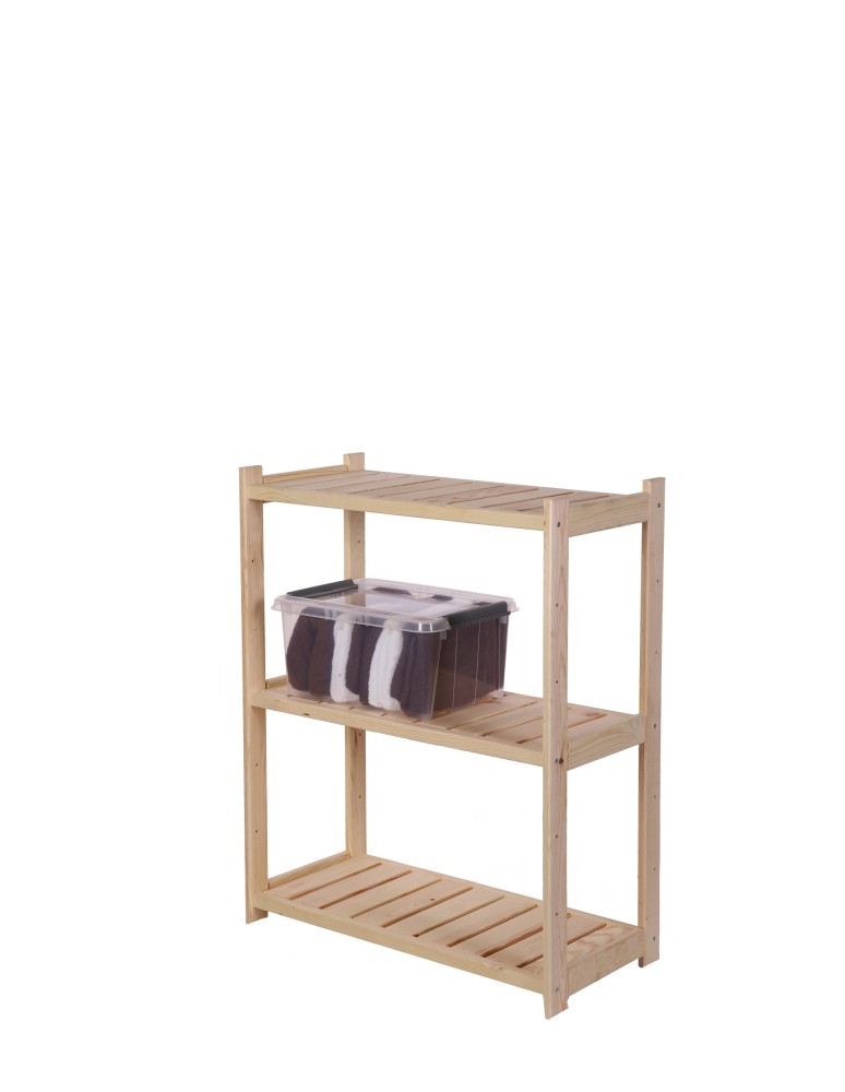 Regały/meble wielofunkcyjne - Regał Drewniany LSR – 3 półki proste - product MODO24.PL 2