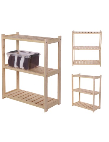 Regał Drewniany LSR – 3 półki proste