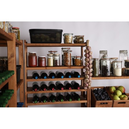 Regał Drewniany LSR – 3 półki proste – brązowy