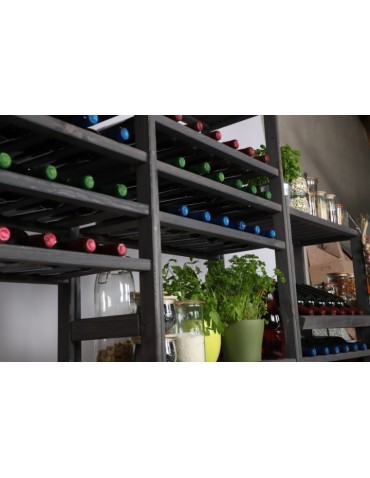 Regały/meble wielofunkcyjne - Regał Drewniany LSR – 3 półki proste – Szary - product 9