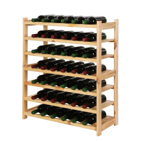 drewniany regał na butelki