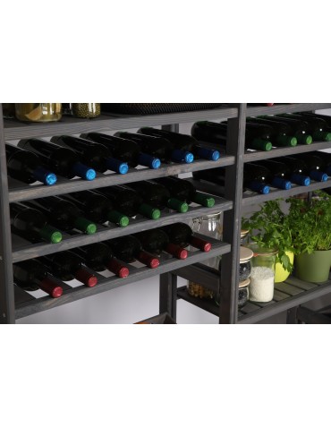 Regały/meble wielofunkcyjne - Regał Drewniany LSR – 7 półek na wino – Szary - product 12