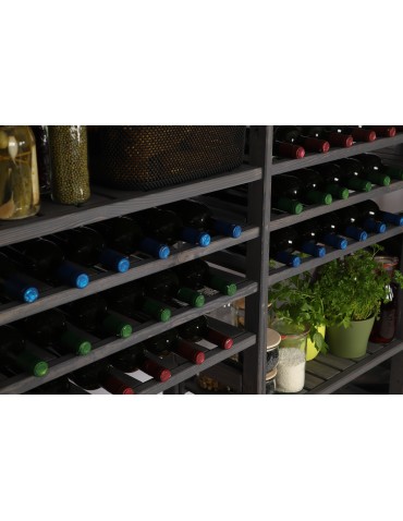 Regały/meble wielofunkcyjne - Regał Drewniany LSR – 7 półek na wino – Szary - product 14