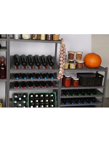 Regały/meble wielofunkcyjne - Regał Drewniany LSR – 7 półek na wino – Szary - product 15