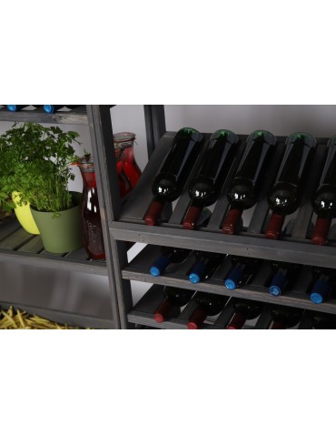 Regały/meble wielofunkcyjne - Regał Drewniany LSR – 7 półek na wino – Szary - product 16