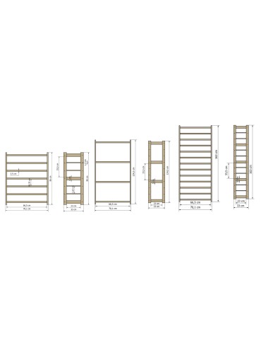 Regały/meble wielofunkcyjne - Regał Drewniany LSR – 2 półki na skrzynki - product 15