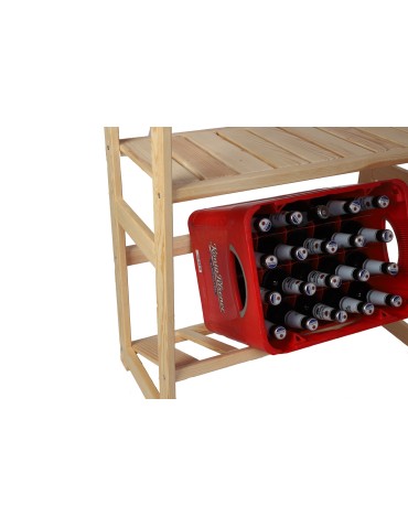 Regały/meble wielofunkcyjne - Regał Drewniany LSR – 2 półki na skrzynki - product 8