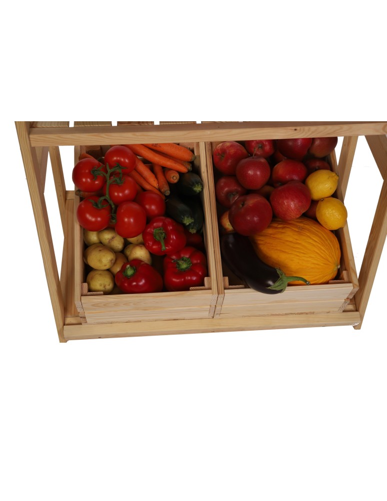 Regały/meble wielofunkcyjne - Regał Drewniany LSR – 2 półki na skrzynki - product MODO24.PL 9