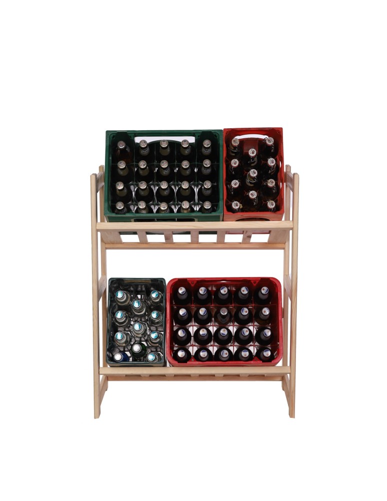 Regały/meble wielofunkcyjne - Regał Drewniany LSR – 2 półki na skrzynki - product MODO24.PL 18