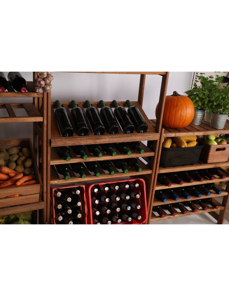 Regały/meble wielofunkcyjne - Regał Drewniany LSR – 2 półki na skrzynki – Brązowy - product MODO24.PL 14