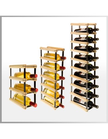 Regały na butelki szklane/PET RW-8  Przechowywanie alkoholu w domu - 4 komorowy stojak na wino RW-8 1x4 - product 6