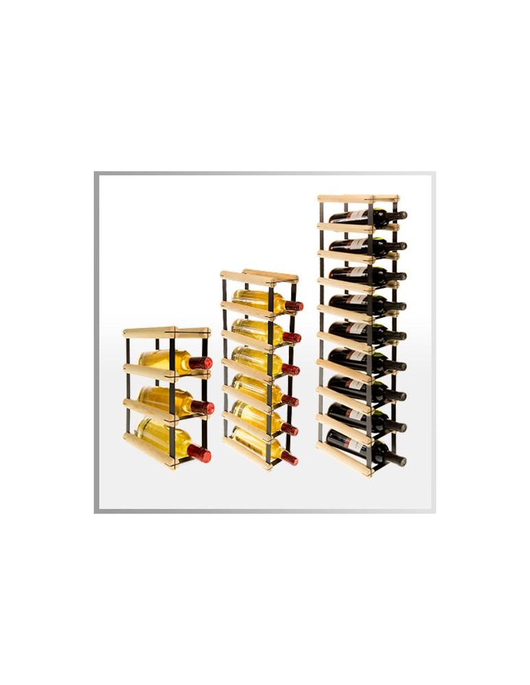 Regały na butelki szklane/PET RW-8  Przechowywanie alkoholu w domu - 4 komorowy stojak na wino RW-8 1x4 - product MODO24.PL 6