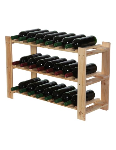 Trzypiętrowy regał B22 na 21 Butelek –  50x80x28 cm