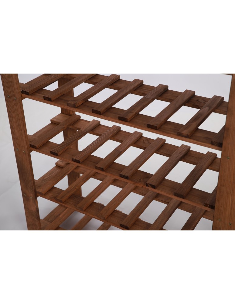 Seria B22 - 5 piętrowy Regał B22 na 35 Butelek –  90x80x28 cm – Brązowy - product MODO24.PL 8