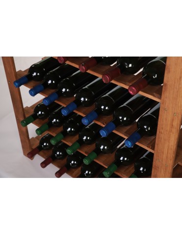 Seria B22 - 5 piętrowy Regał B22 na 35 Butelek –  90x80x28 cm – Brązowy - product 10