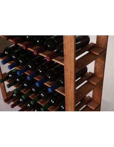 Seria B22 - 5 piętrowy Regał B22 na 35 Butelek –  90x80x28 cm – Brązowy - product 11