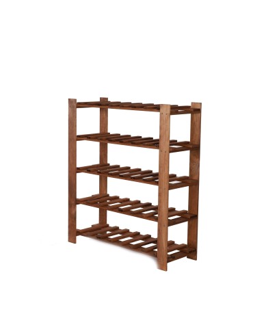 5 piętrowy Regał B22 na 35 Butelek –  90x80x28 cm – Brązowy - product 2