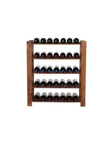 Seria B22 - 5 piętrowy Regał B22 na 35 Butelek –  90x80x28 cm – Brązowy - product 12