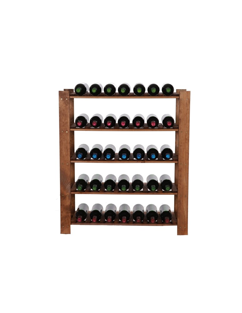 Seria B22 - 5 piętrowy Regał B22 na 35 Butelek –  90x80x28 cm – Brązowy - product MODO24.PL 12