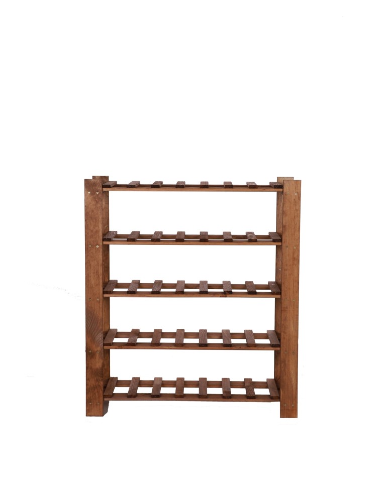 Seria B22 - 5 piętrowy Regał B22 na 35 Butelek –  90x80x28 cm – Brązowy - product MODO24.PL 13