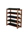 5 piętrowy Regał B22 na 35 Butelek –  90x80x28 cm – Brązowy