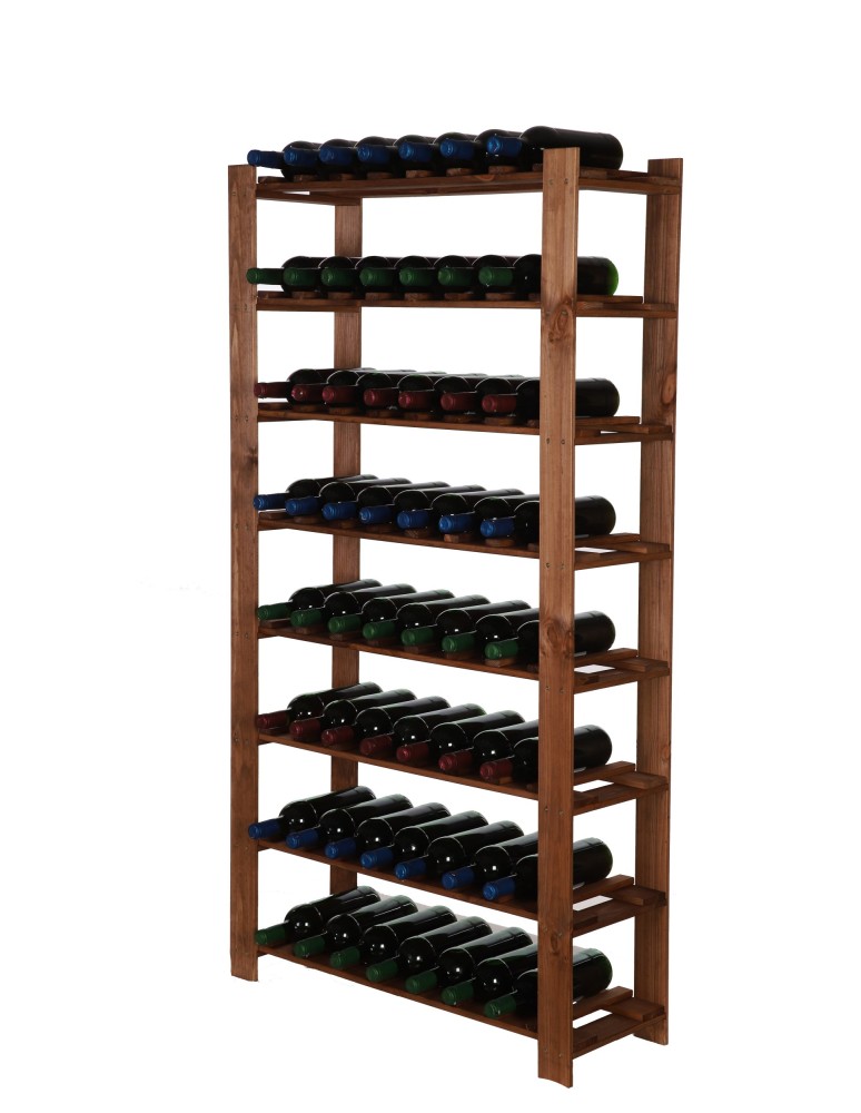 Seria B22 - 8 piętrowy Regał B22 na 56 Butelek – 150x80x28 cm – Brązowy - product MODO24.PL 5