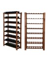 8 piętrowy Regał B22 na 56 Butelek – 150x80x28 cm – Brązowy