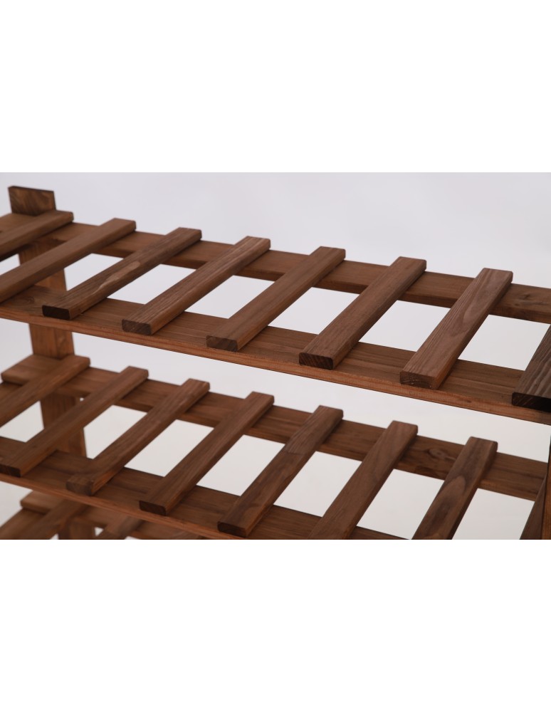 Seria B22 - 9 piętrowy Regał B22 na 63 Butelki – 170x80x28 cm – Brązowy - product MODO24.PL 7