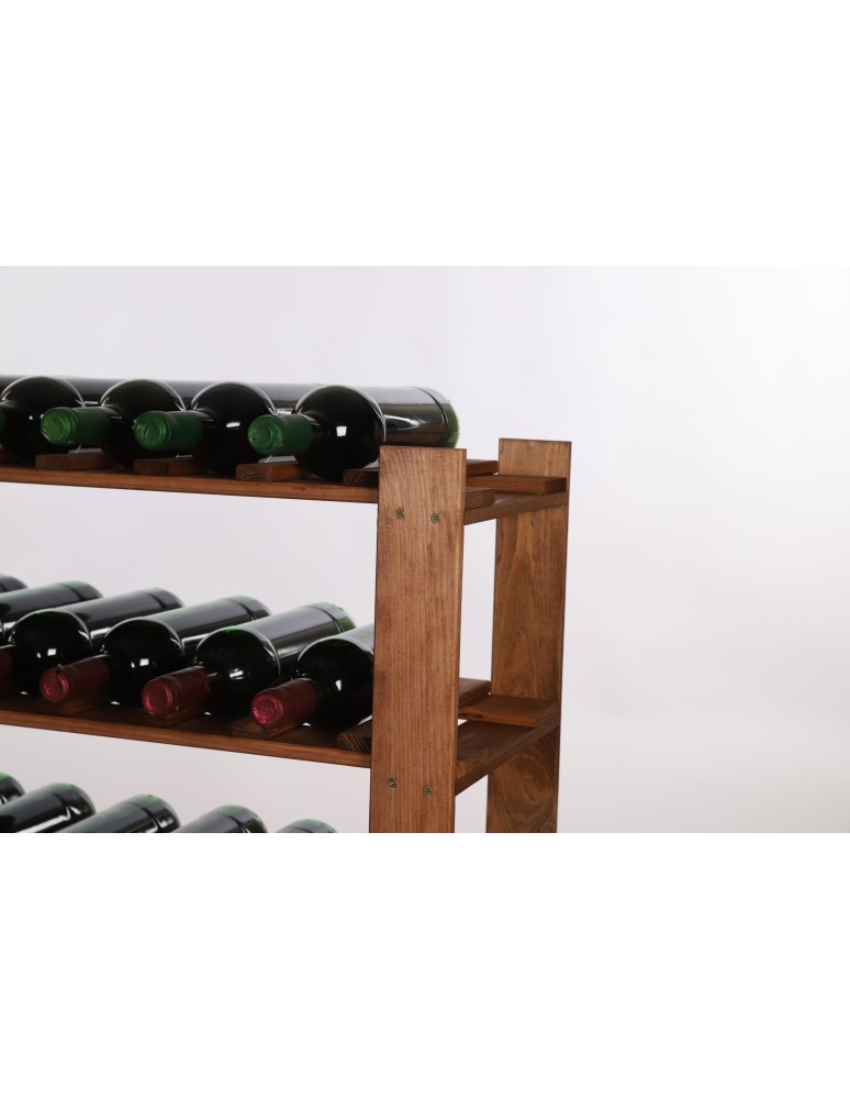 Seria B22 - 9 piętrowy Regał B22 na 63 Butelki – 170x80x28 cm – Brązowy - product MODO24.PL 10