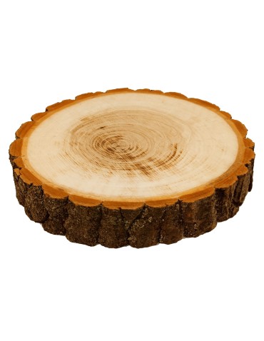 Plastry Okrągłe - Plaster drewna z korą - fi 20-25 cm - Topola, gr 5,0 - product 11