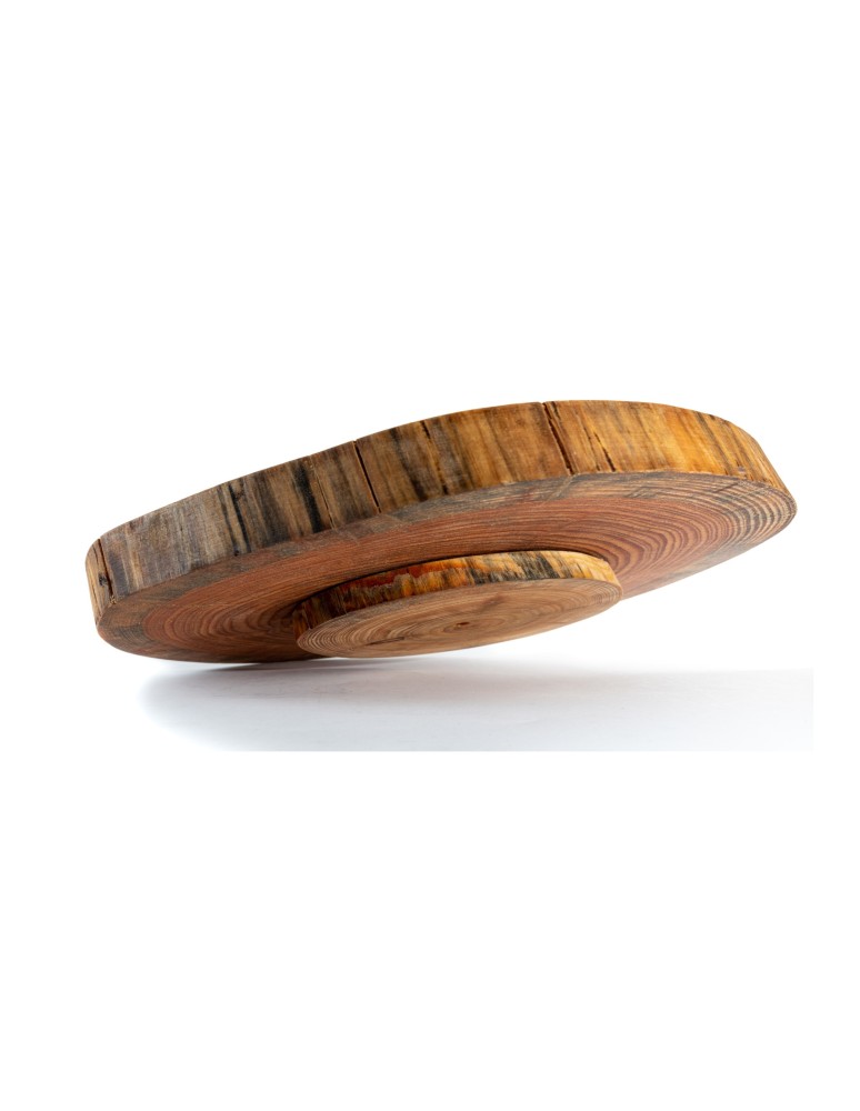 Drewniane tace, patery - Taca obrotowa ◎ Modrzew ◎ Średnica 20-25 cm - produkt MODO24.PL 1